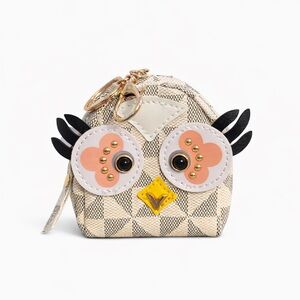 Owl Face Zipper Coin Purse Keychain